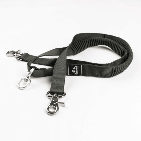 Teton Dark Gray Elastic Dog Leash Coupler for Multiple Dogs