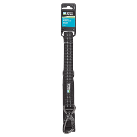 GG Reflective Nylon Double-Handle Dog Leash - 6ft Black