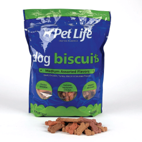 Pet Life Medium Assorted Nutritional Treats - 4Lb Crunchy Biscuits for Dogs