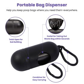 16FT Retractable Dog Leash Extendable Pet Leash Dog Walking Leash with Flashlight RGB Light 2 Rolls of Waste Bags Dispenser Fit for 66-110lbs (Option: Purple)