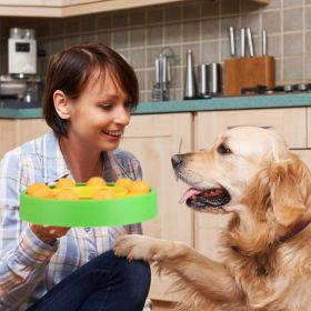 Dog Puzzle Food Feeder Slow Feeding Bowl Interactive Toy Dog Treat Dispensing Toy for IQ Training Mental Enrichment For Small Medium Large Dog Cat (Option: Green)