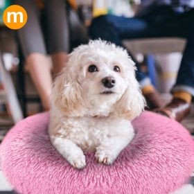 Pet Dog Bed Soft Warm Fleece Puppy Cat Bed Dog Cozy Nest Sofa Bed Cushion For S/M Dog (Option: Pink_M)
