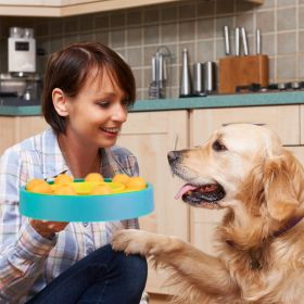 Dog Puzzle Food Feeder Slow Feeding Bowl Interactive Toy Dog Treat Dispensing Toy for IQ Training Mental Enrichment For Small Medium Large Dog Cat (Option: Blue)