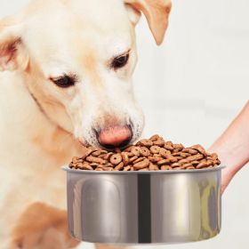 Stainless Steel Dog Bowl Pets Hanging Food Bowl Detachable Pet Cage Food Water Bowl with Clamp Holder (Option: M)