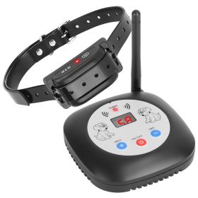 328FT Electric Wireless Dog Fence System With GPS Location Monitor Collar Receiver Rechargeable Beep Vibration Fence System for Small Medium Large Dog (Option: 1Collar)