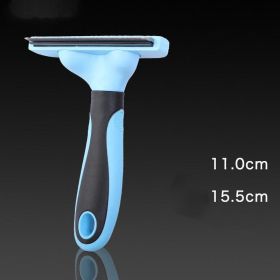 The Fur-Free Finesse: The Ultimate Pet Grooming Comb For Dogs And Cats (Color: Blue, size: L)
