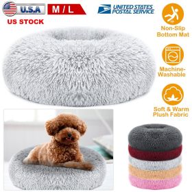 Pet Dog Bed Soft Warm Fleece Puppy Cat Bed Dog Cozy Nest Sofa Bed Cushion For S/M Dog (Option: Pink_L)