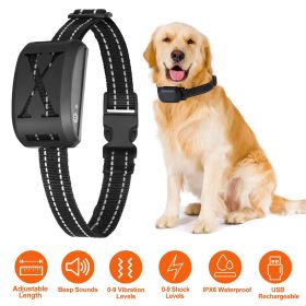 Electric Dog Collar Receiver Anti-Bark Dog Deterrent Training Collar with Beep Vibration Shock Modes for Dog Fence System (Option: Receiver)